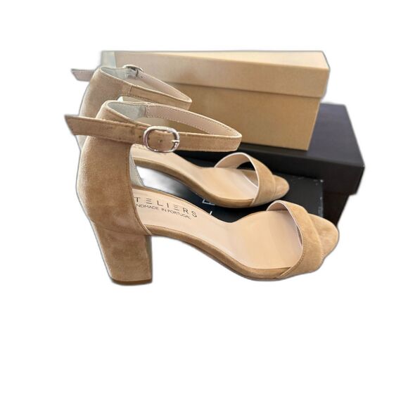 Ateliers Camel Suede Block Heel - Picture 3 of 5